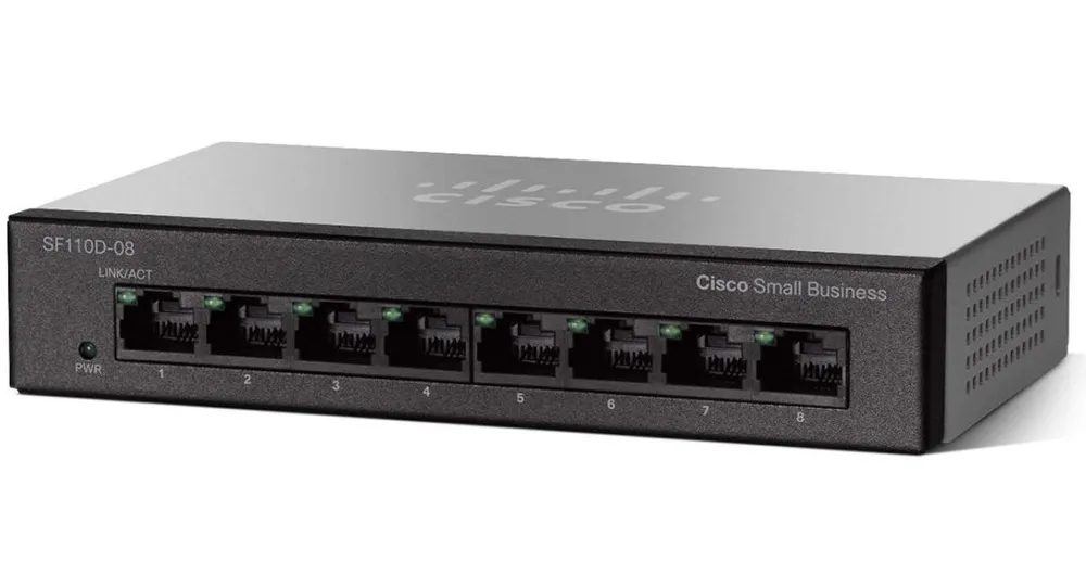 8-портовый неуправляемый коммутатор cisco sf110d-08