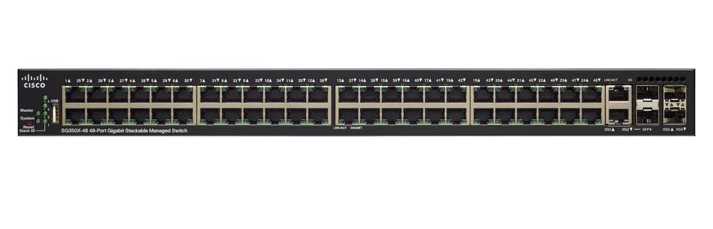 CISCO SG350X-48 48-ПОРТОВЫЙ ГИГАБИТНЫЙ КОММУТАТОР STACКАБЕЛИ