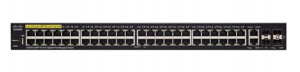 CISCO SG350-52MP Interruptor de 52 puertos Gigabit POE MANAGED