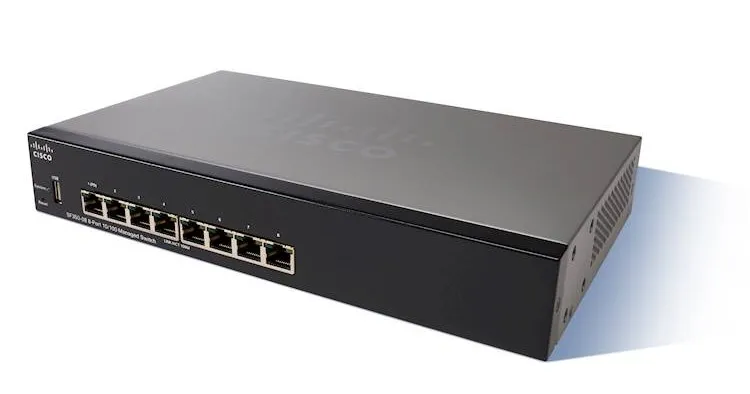SF350-8 8 bağlantı noktalı hızlı ethernet anahtarı cisco