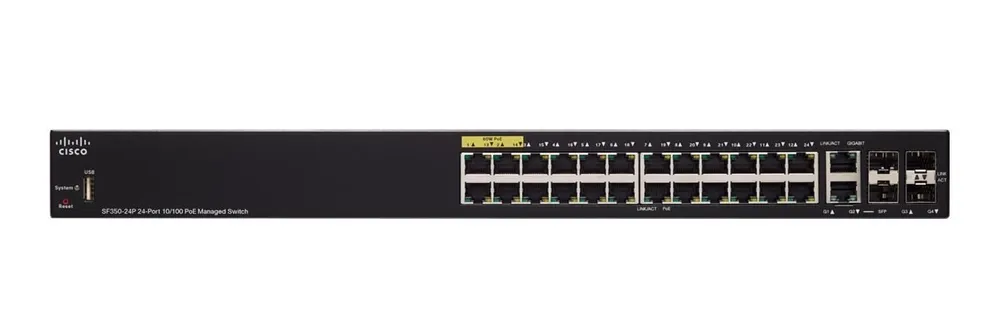 CISCO SF350-24M 24-PORT 10/100 POE MANAGED SWITCH