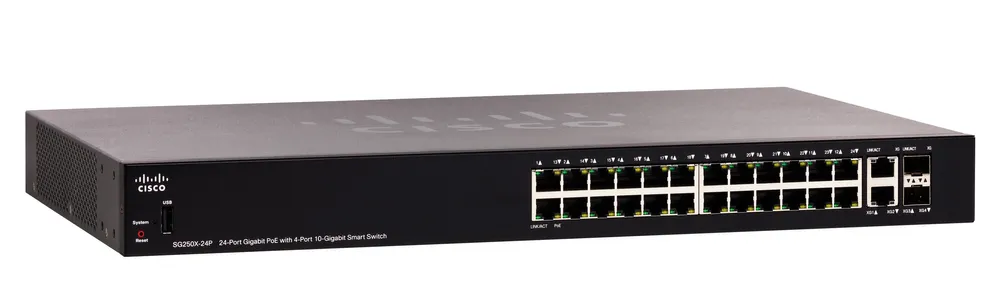 Cisco SG250X-24P 24 porta 10gbps PoE Gigabit Ethernet Switch