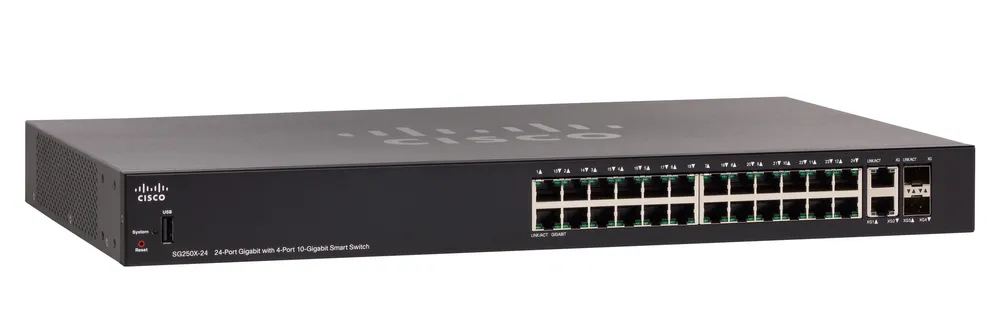 Cisco SG250X-24 comutador Ethernet gigabit de 24 portas