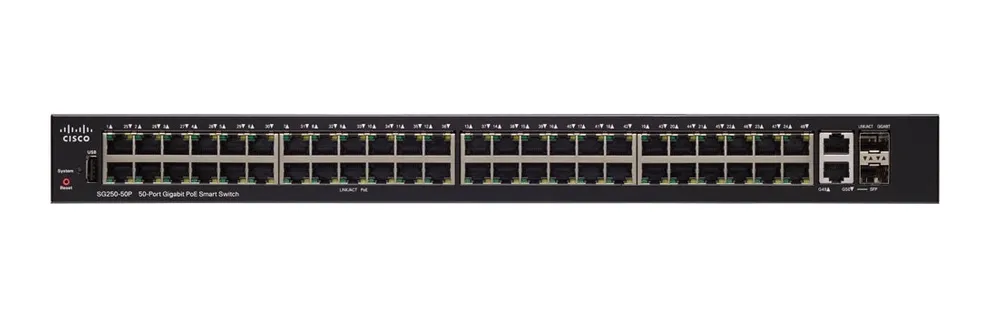 Коммутатор Cisco SG250-50P PoE