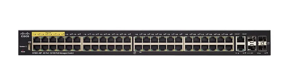 CISCO SF350-48P 48-PORT 48-PORT 10/100 POE MANAGED SWITCH