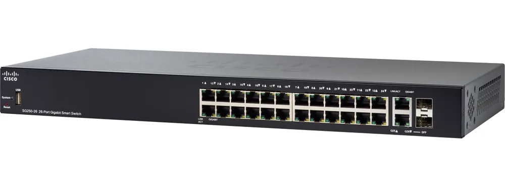 Cisco SG250-26 26 Comutador Ethernet Gigabit de porta