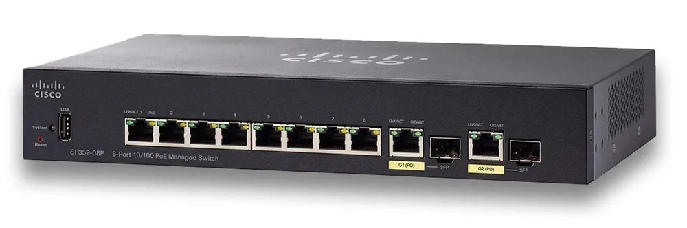 SF352-08P 8-PORT přepínač poe