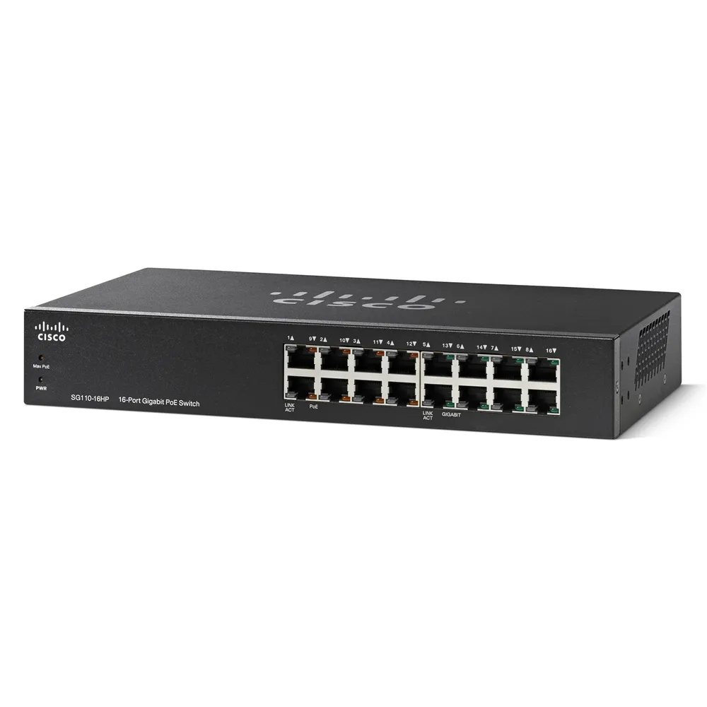 16 portas gigabit sg110-16hp cisco interruptor de poesia n&atilde;o-gerenciado
