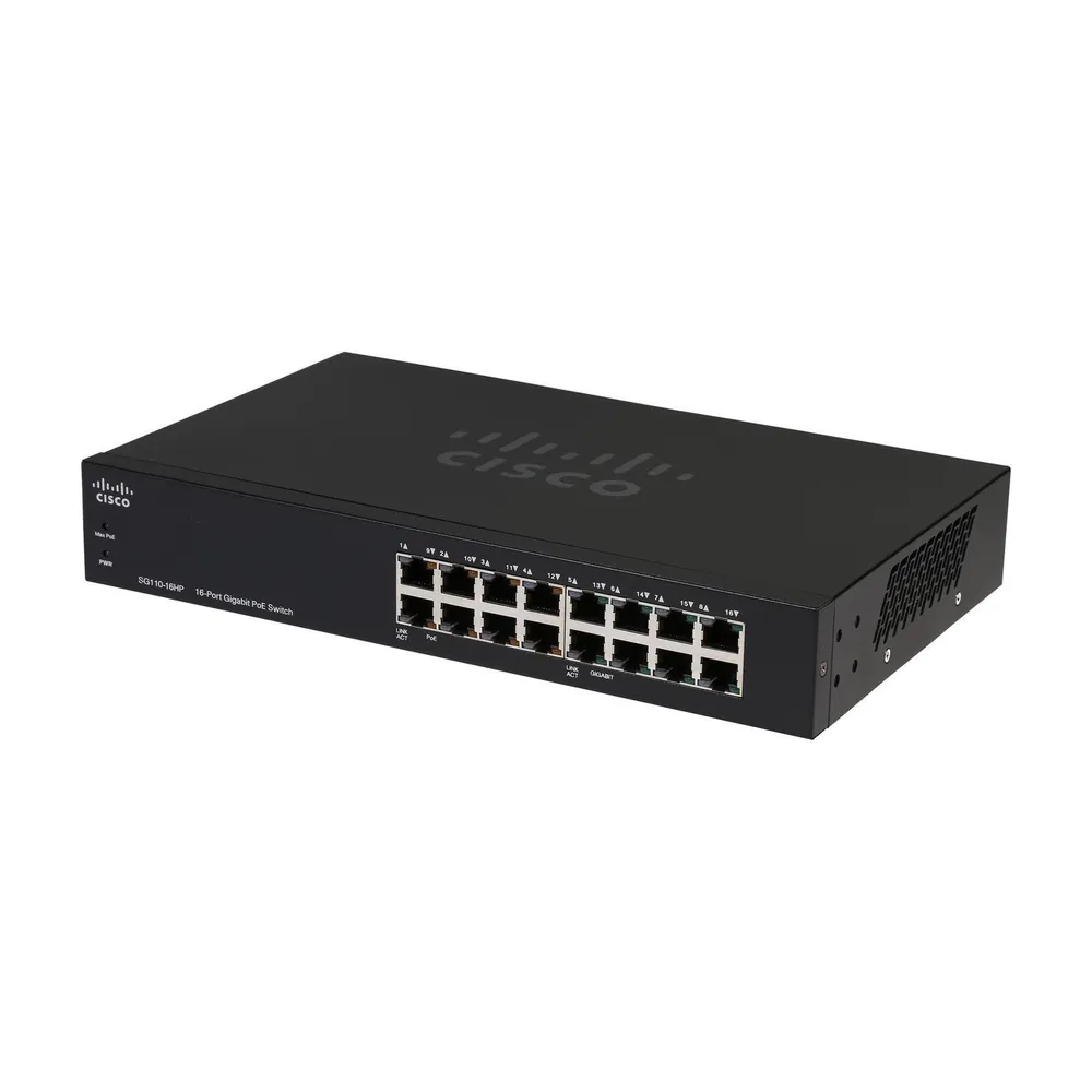 CISCO SG110-16HP 16 Interruptor Gigabit PoE de porta