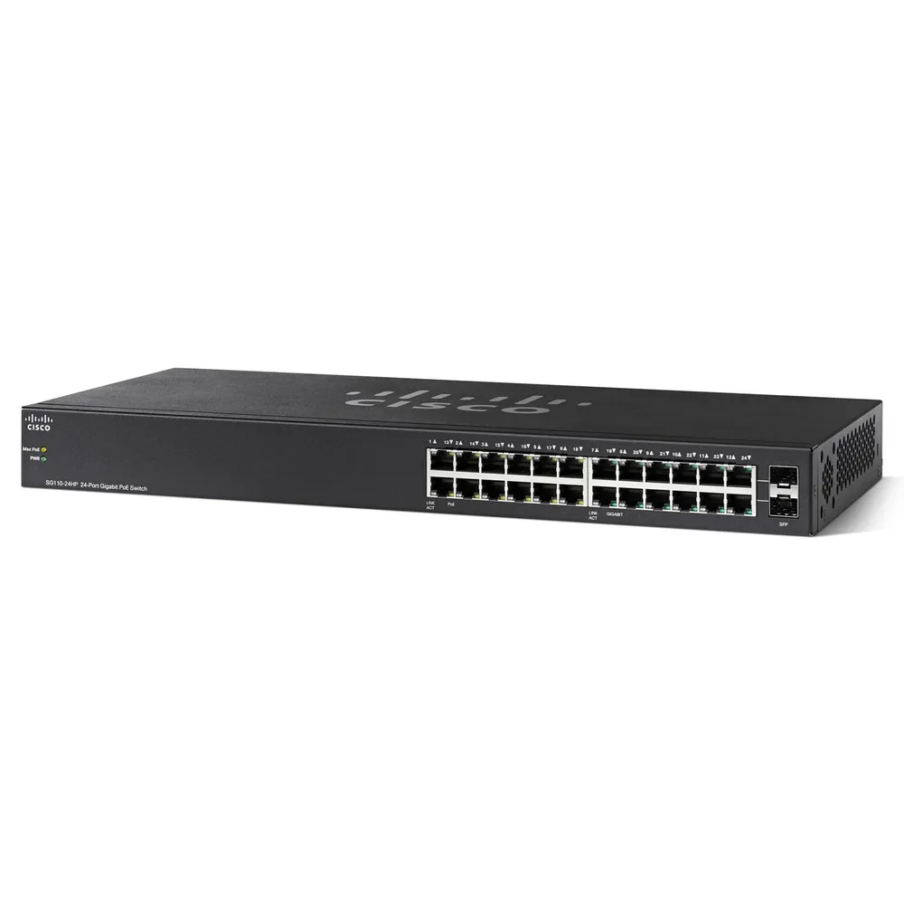 switch poe niezarządzalny 24 port gigabit sg110-24hp cisco
