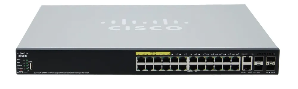 CISCO SG550X-24MP POE 24-ПОРТОВЫЙ ГИГАБИТНЫЙ/СТACКАБЕЛЬНЫЙ КОММУТАТОР