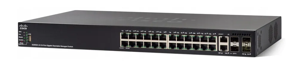 CISCO SG550X-24 POE 24-ПОРТОВЫЙ ГИГАБИТНЫЙ/СТACКАБЕЛИ ДЛЯ КОММУТАТОРА