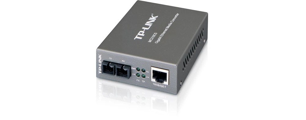 tp-link mc210cs gigabit glasfaser-konverter media seingle-mode single-mode konverter