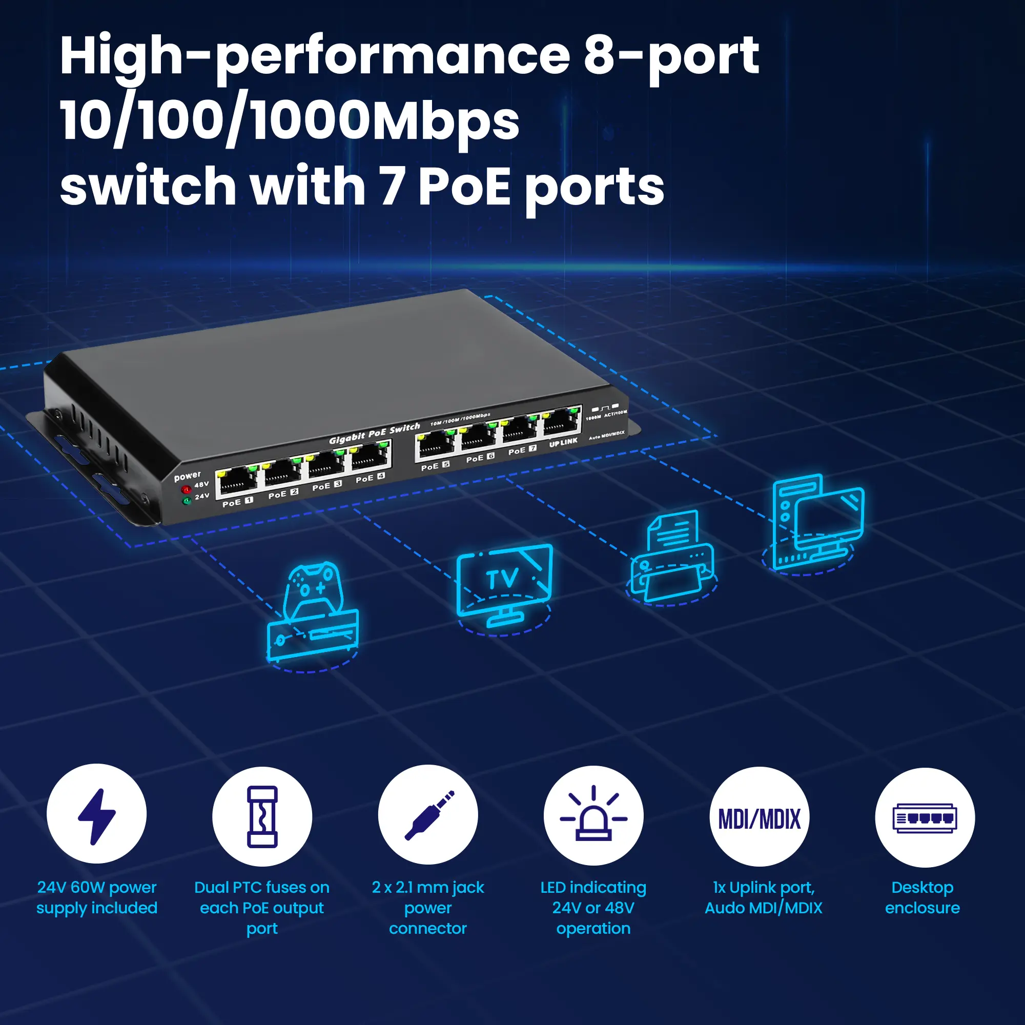 Extralink Kratos Switch Poe
