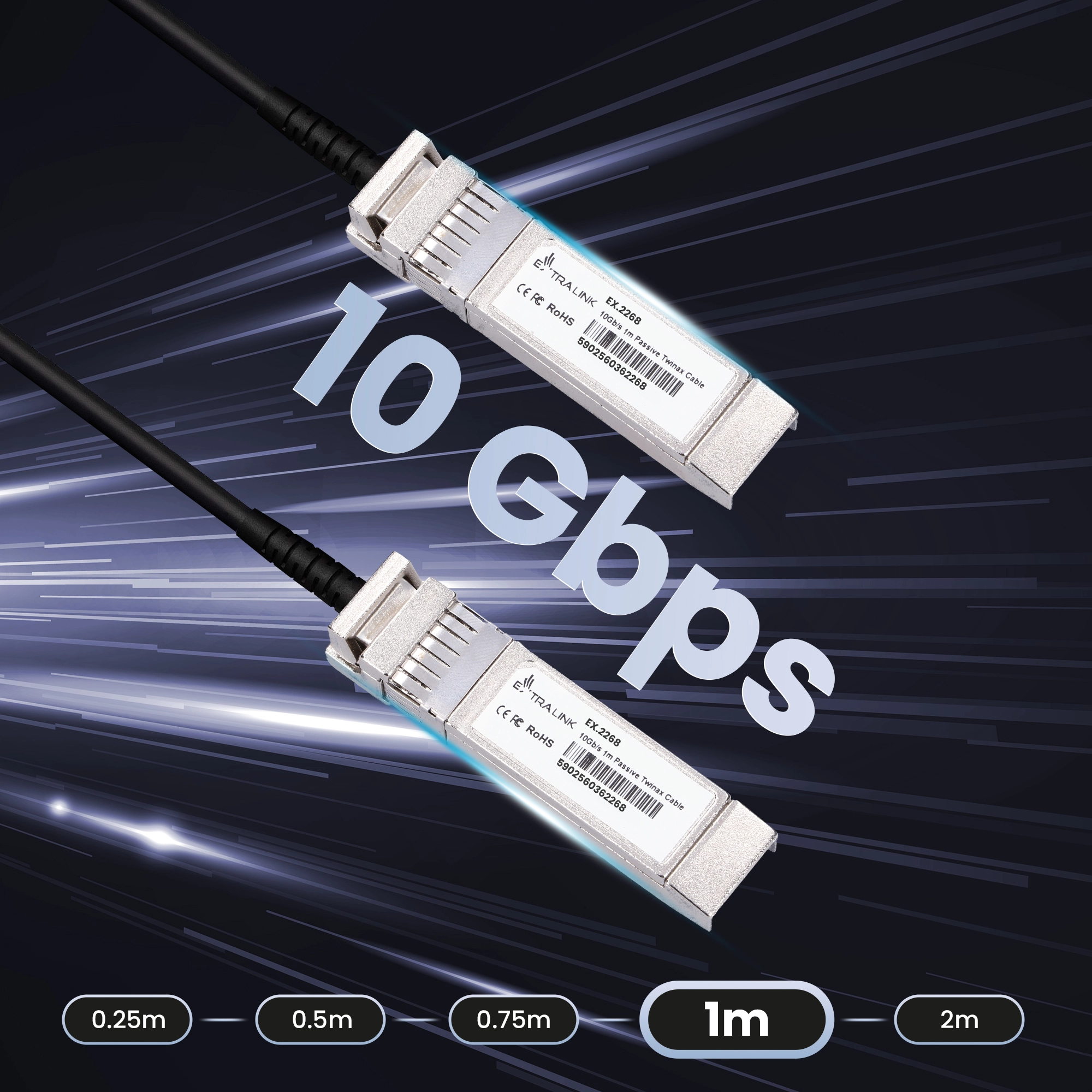 SFP DAC KABEL 10G 1M AVG30 PASSIV
