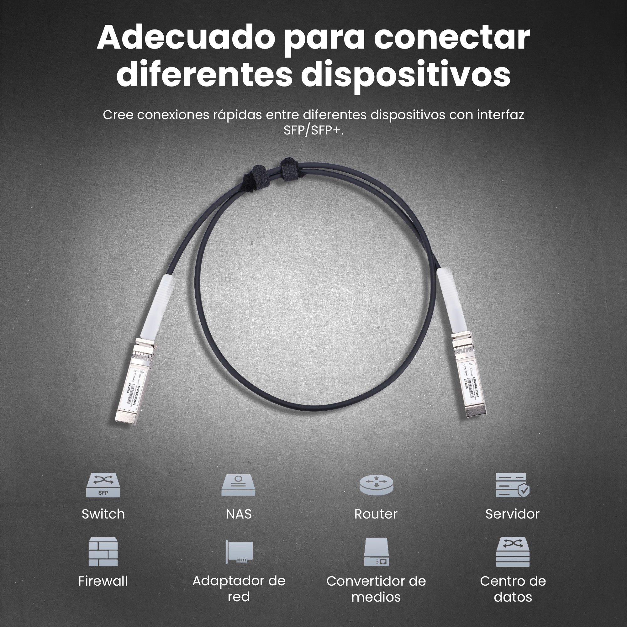 SFP DAC CABLE 10G 1M AVG30 PASIVO