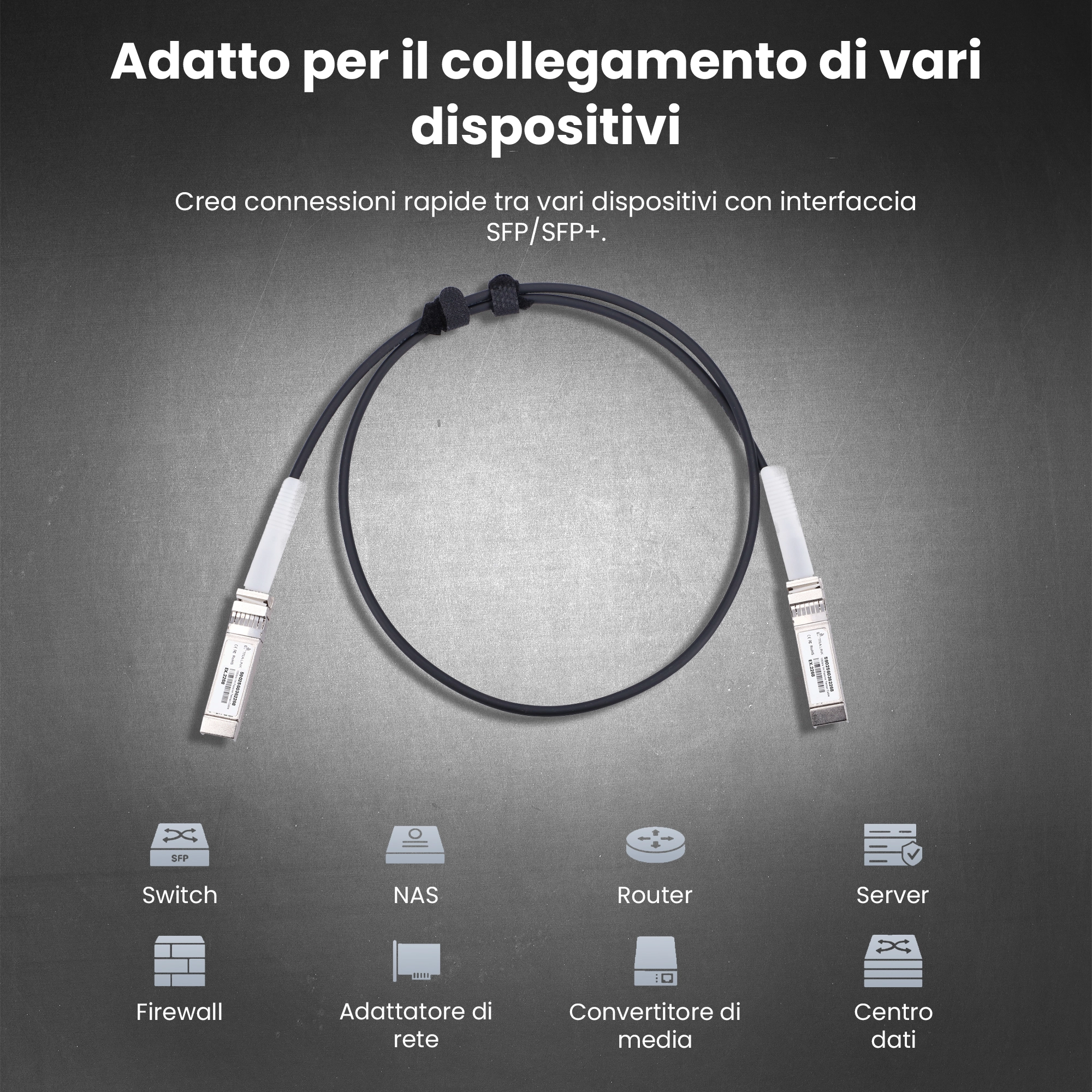 CAVO SFP DAC 10G 1M AVG30 PASSIVO