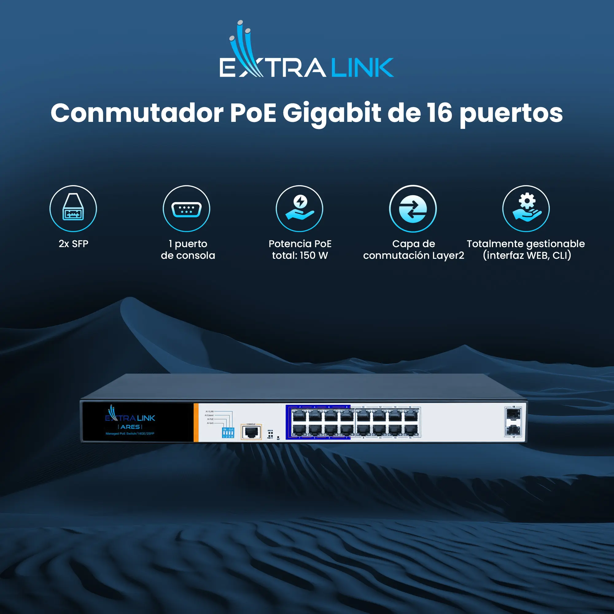 extralink ares 16 port switch