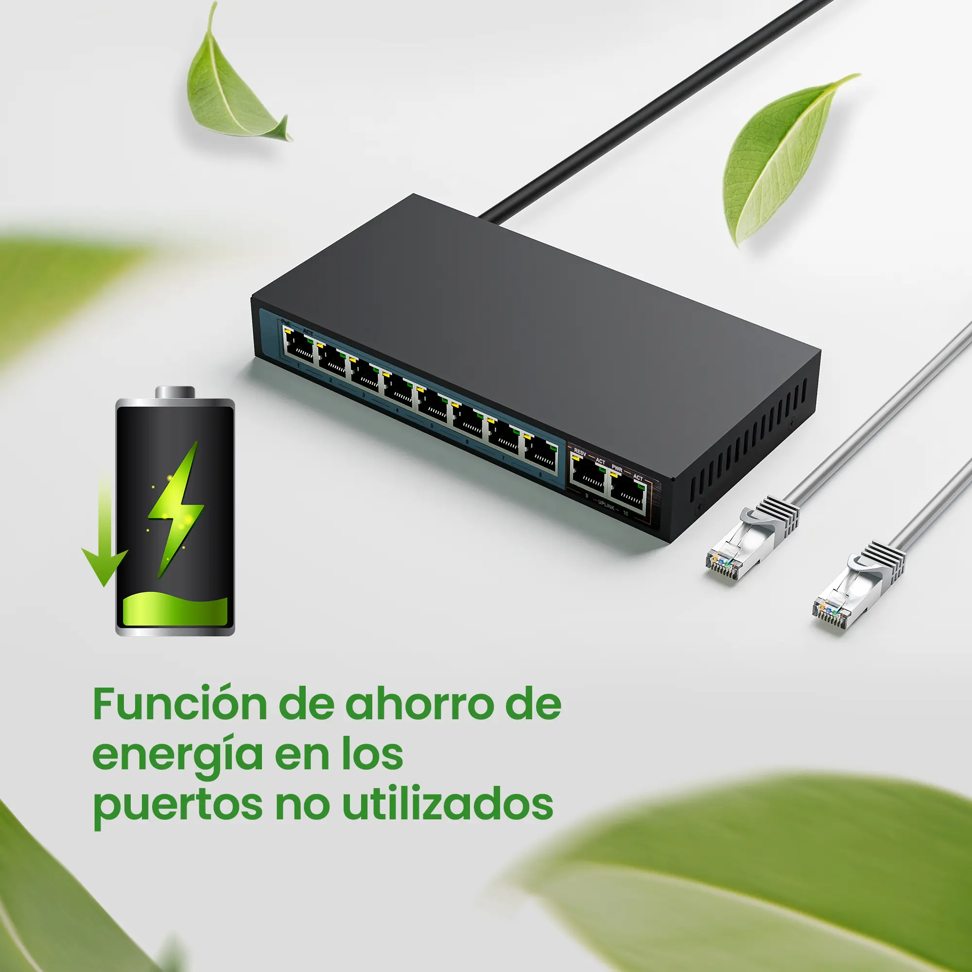 EXTRALINK CERES EX-SF1008P CONMUTADOR POE DE 8 PUERTOS 10-100MBPS