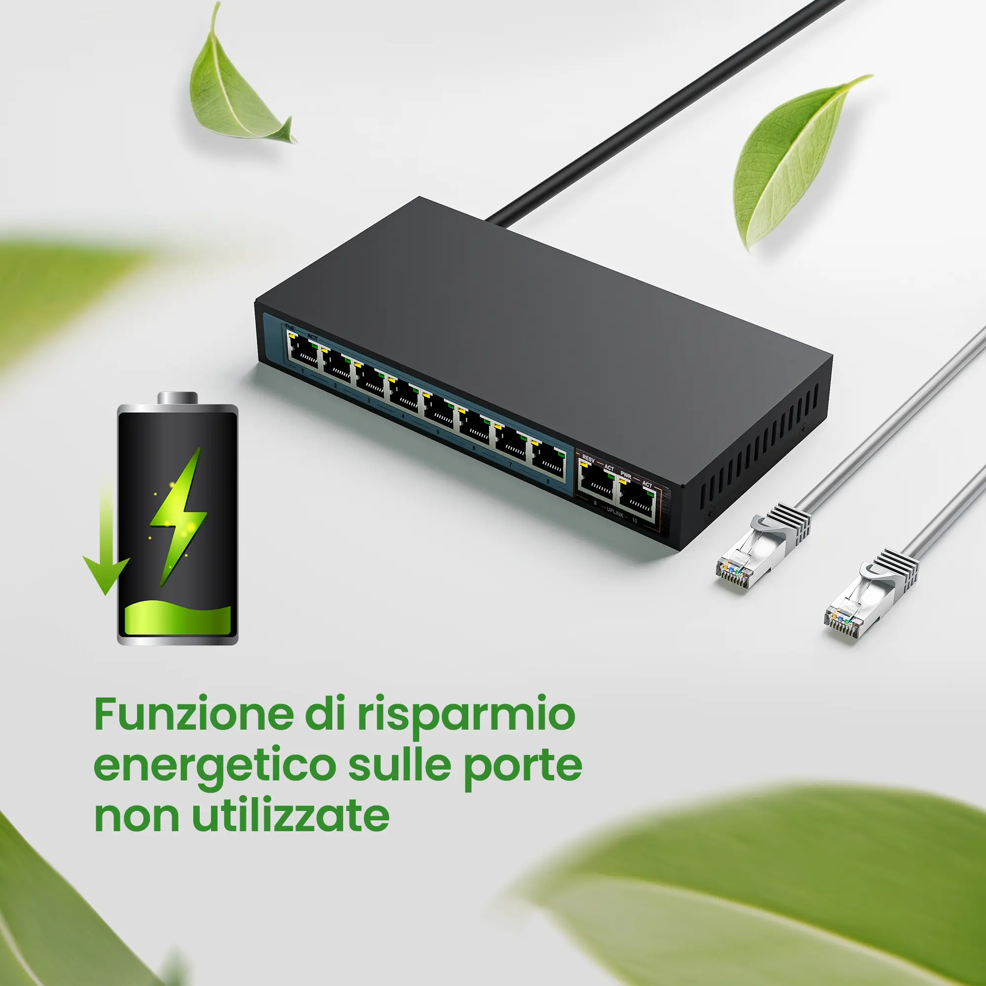 EXTRALINK CERES EX-SF1008P SWITCH POE 8 PORTE 10-100MBPS