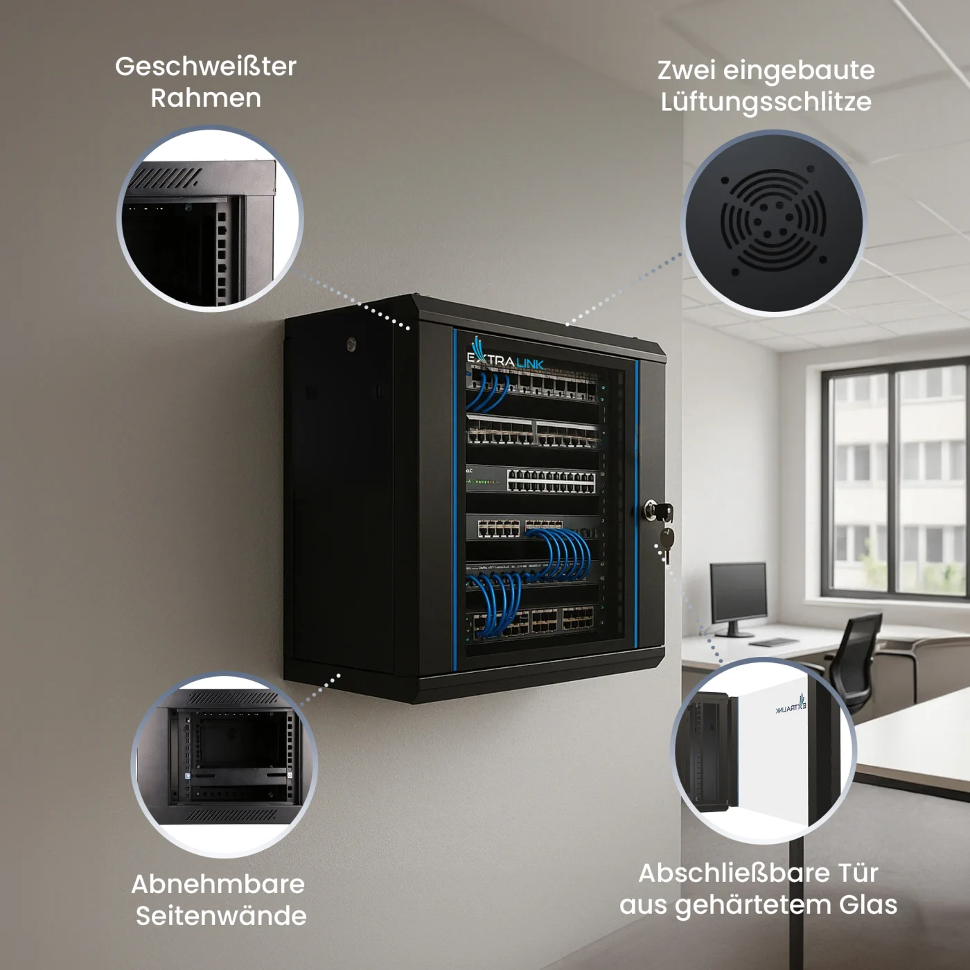 EXTRALINK 4U 600X600 WANDMONTIERT