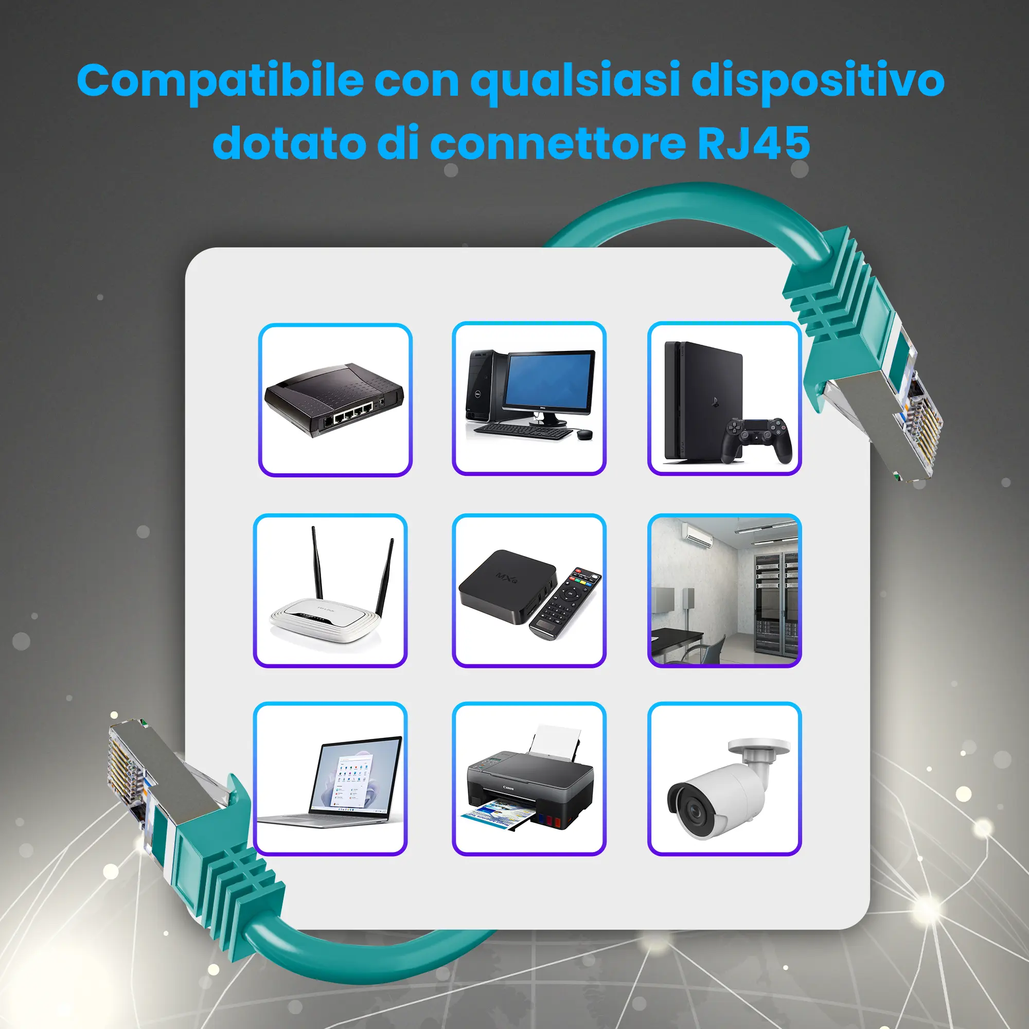 cavo adattatore 6 ftp 0,5m rj45