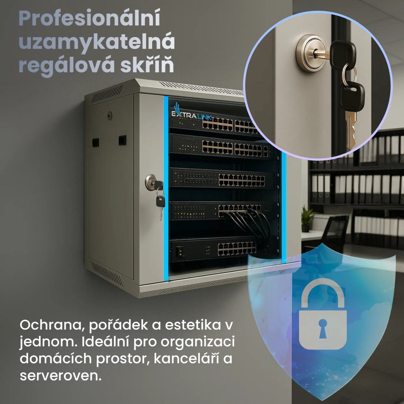 EXTRALINK Stěna do skř&iacute;ně