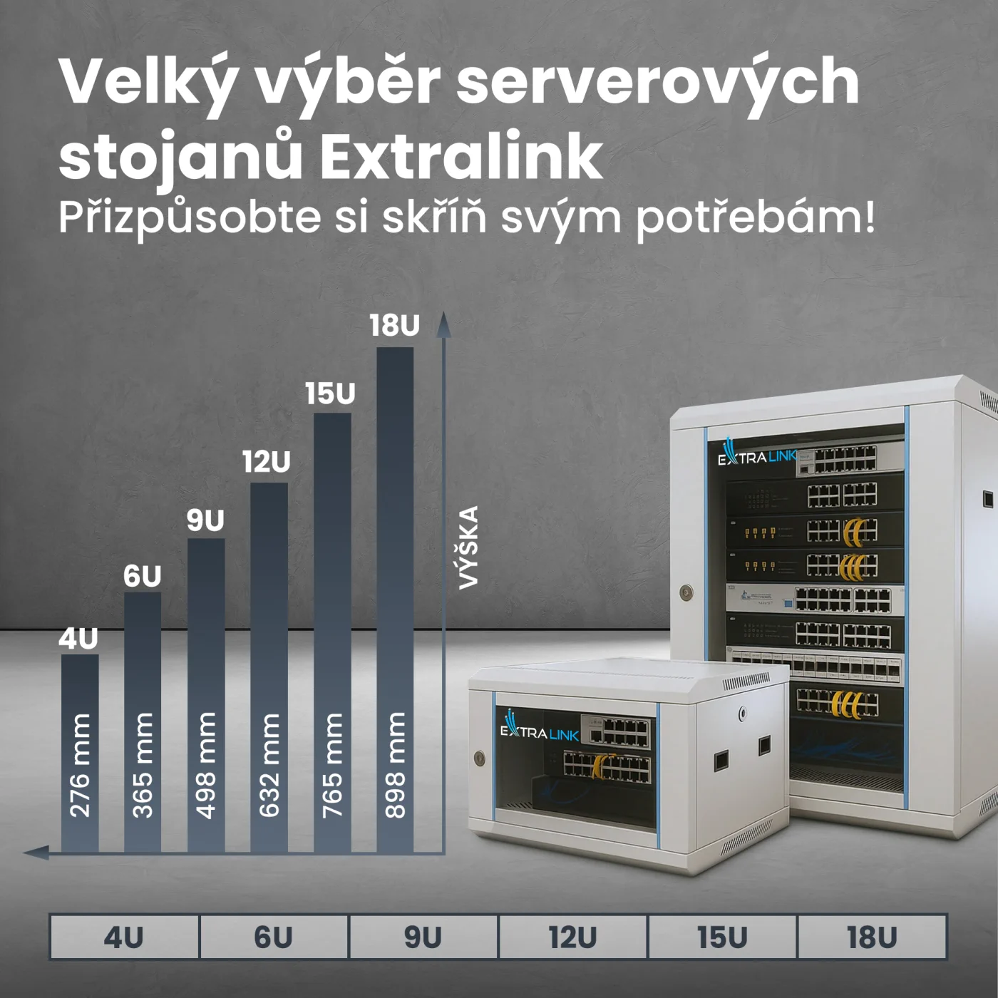 EXTRALINK 6U 600X450 PRO MONT&Aacute;Ž NA STĚNU