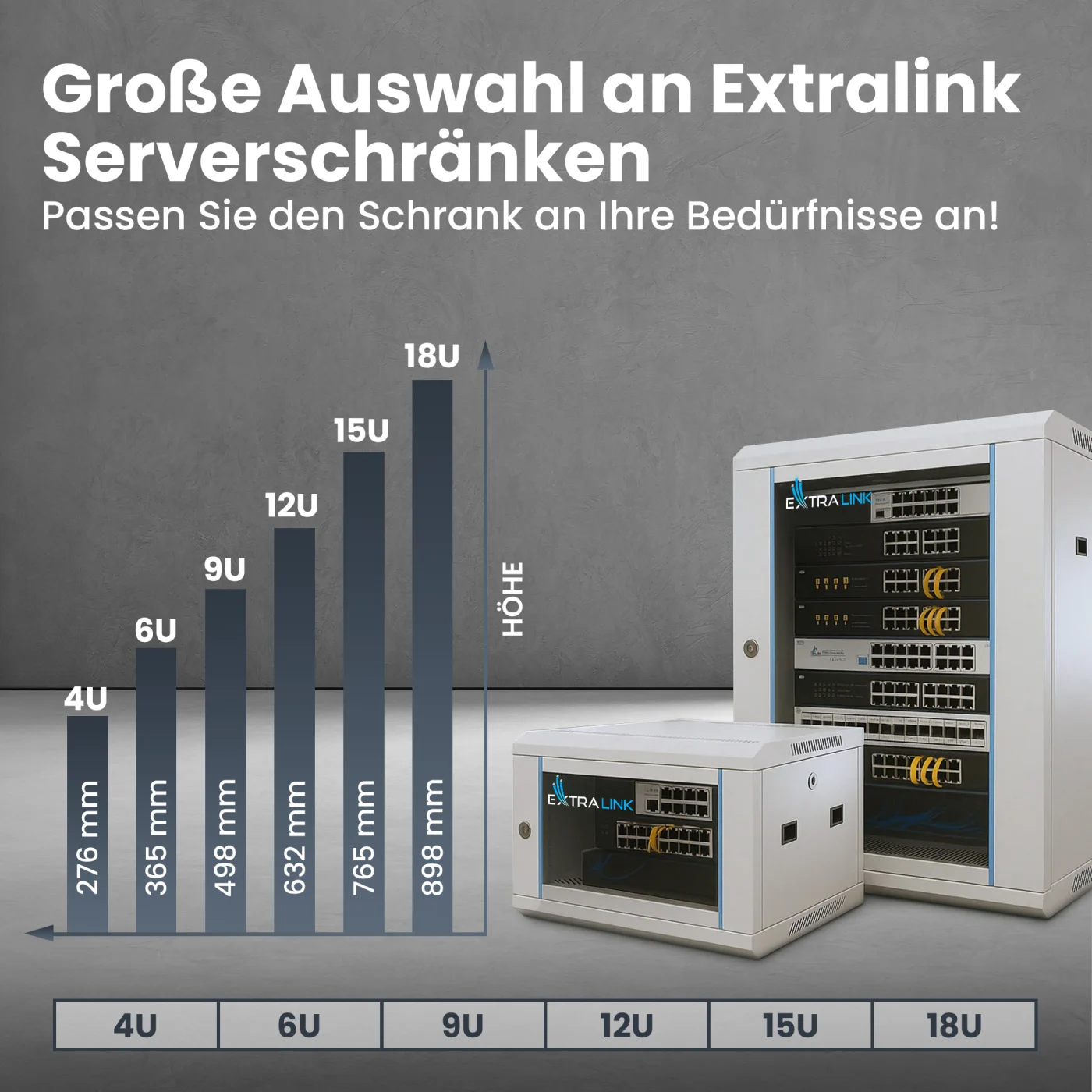 EXTRALINK 6U 600X450 WANDMONTIERT