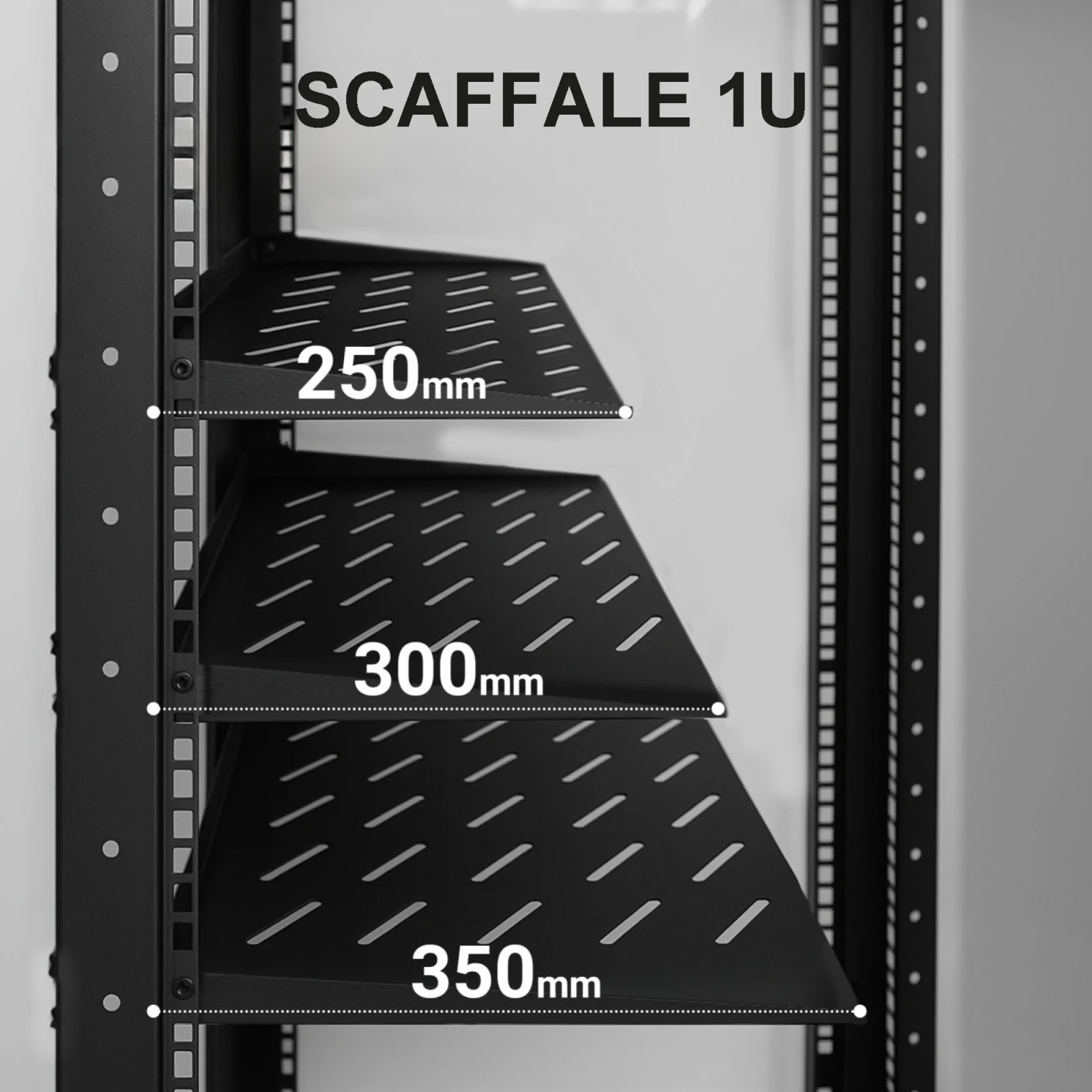 Extralink 1U 250mm Nero | scaffale | 19