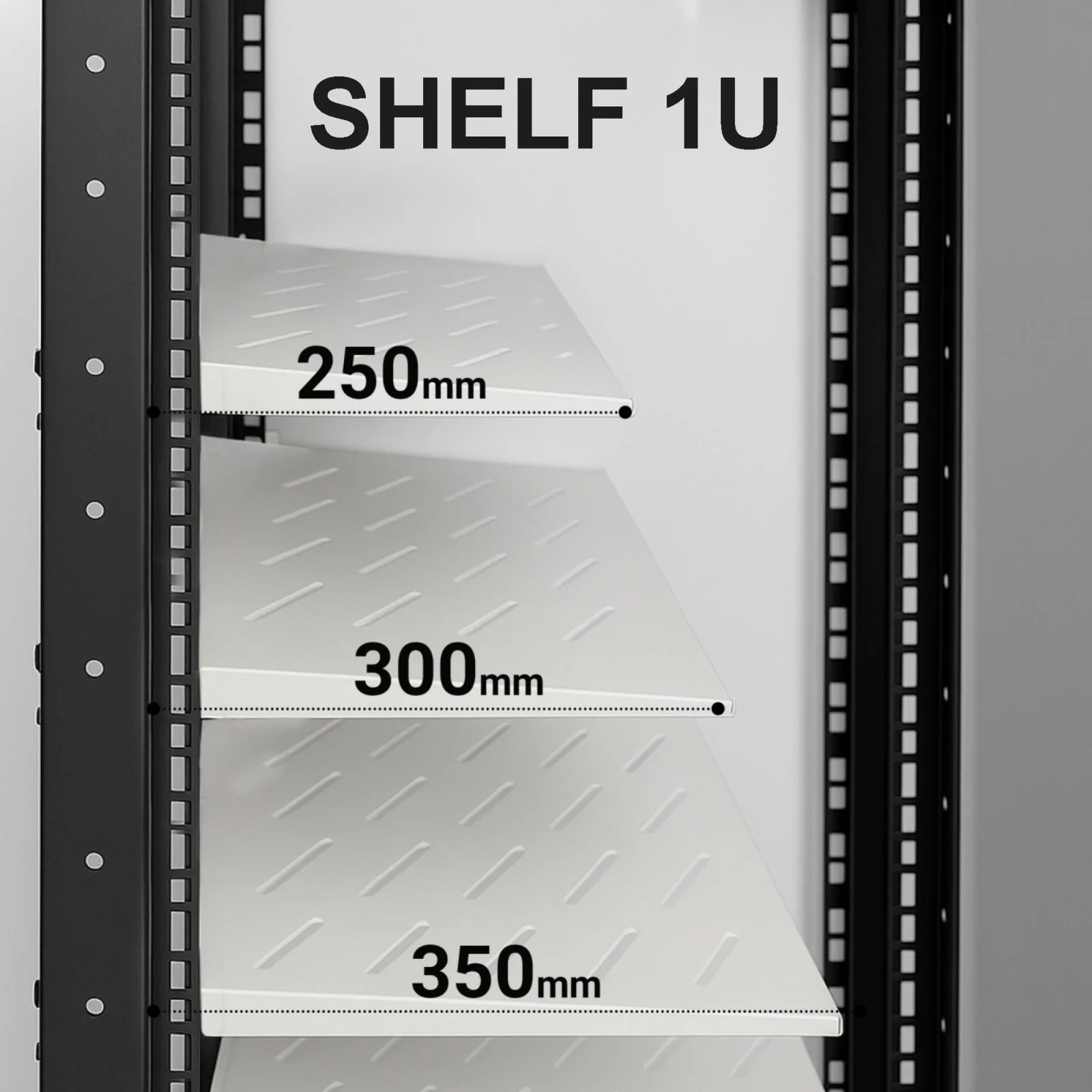Extralink 1U 250mm Szara | Półka | 19