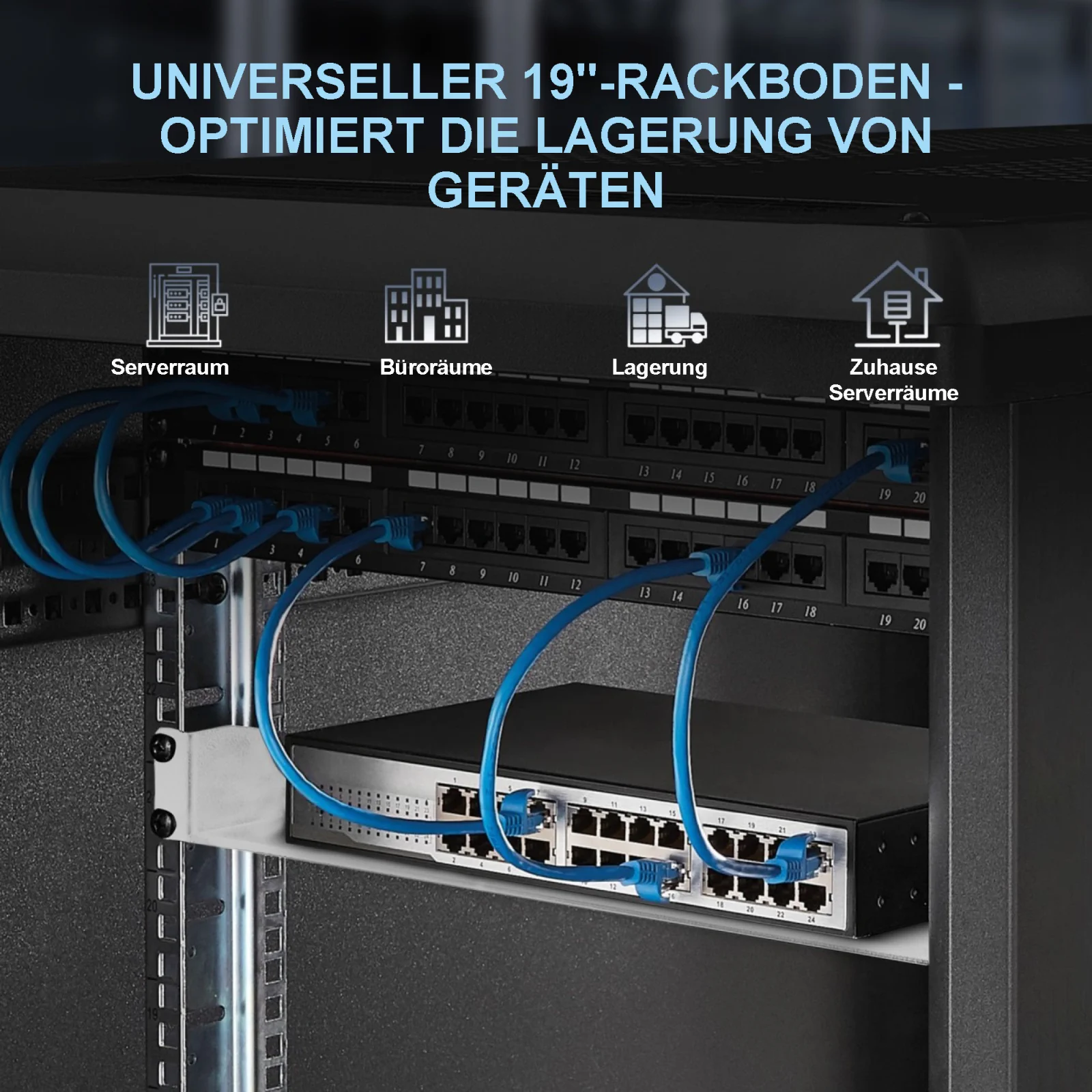Extralink 1U 250mm grau | Fachboden | 19