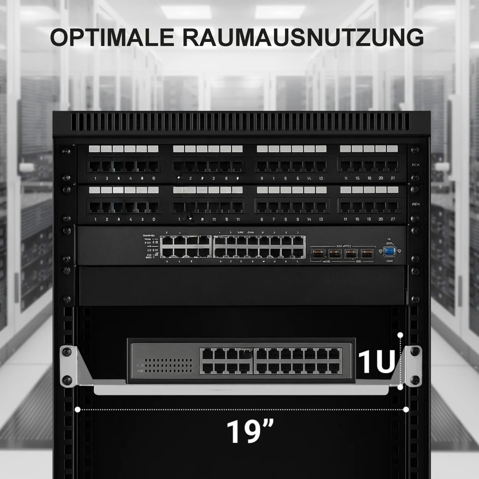 Extralink 1U 250mm grau | Fachboden | 19