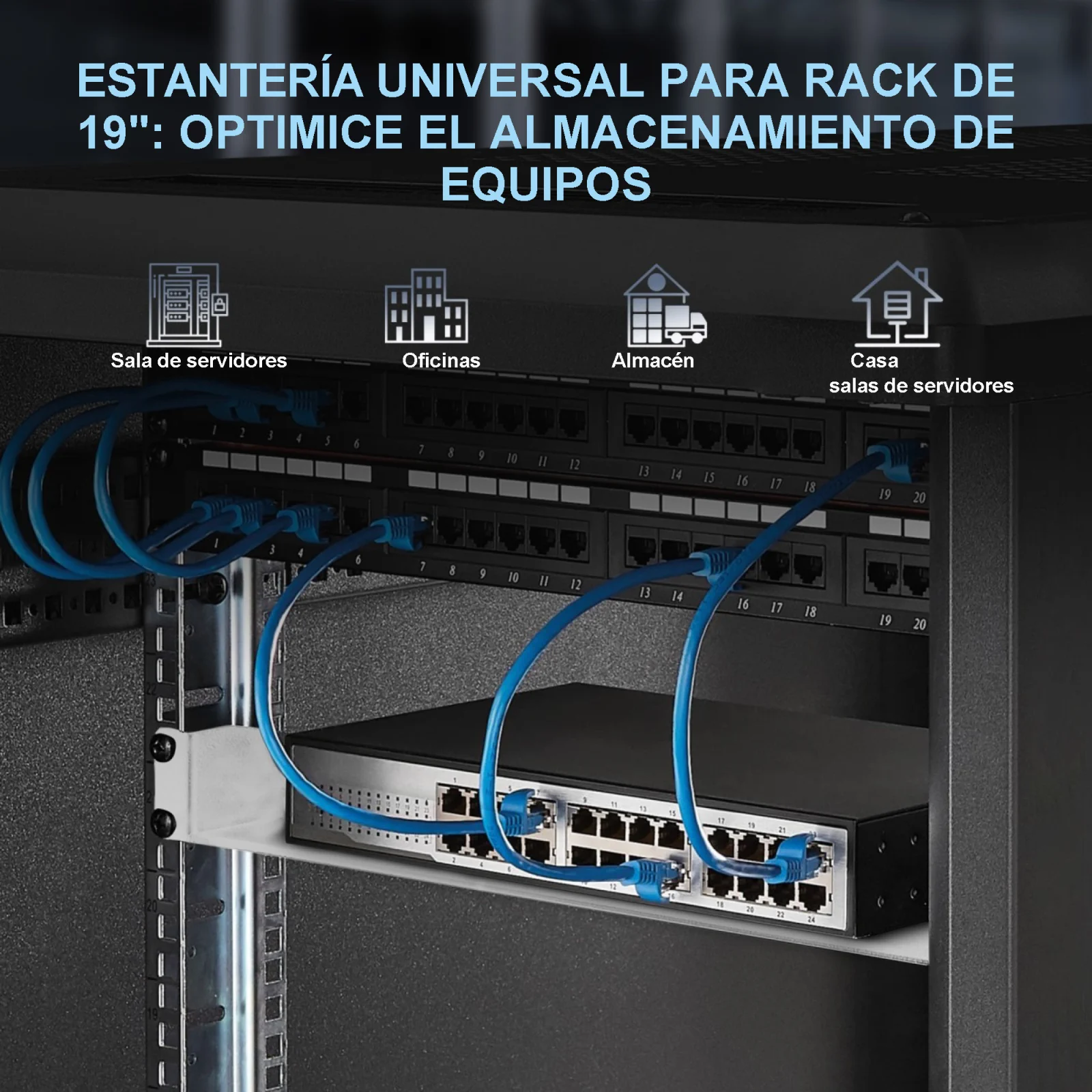 Extralink 1U 250mm gris | estante | 19