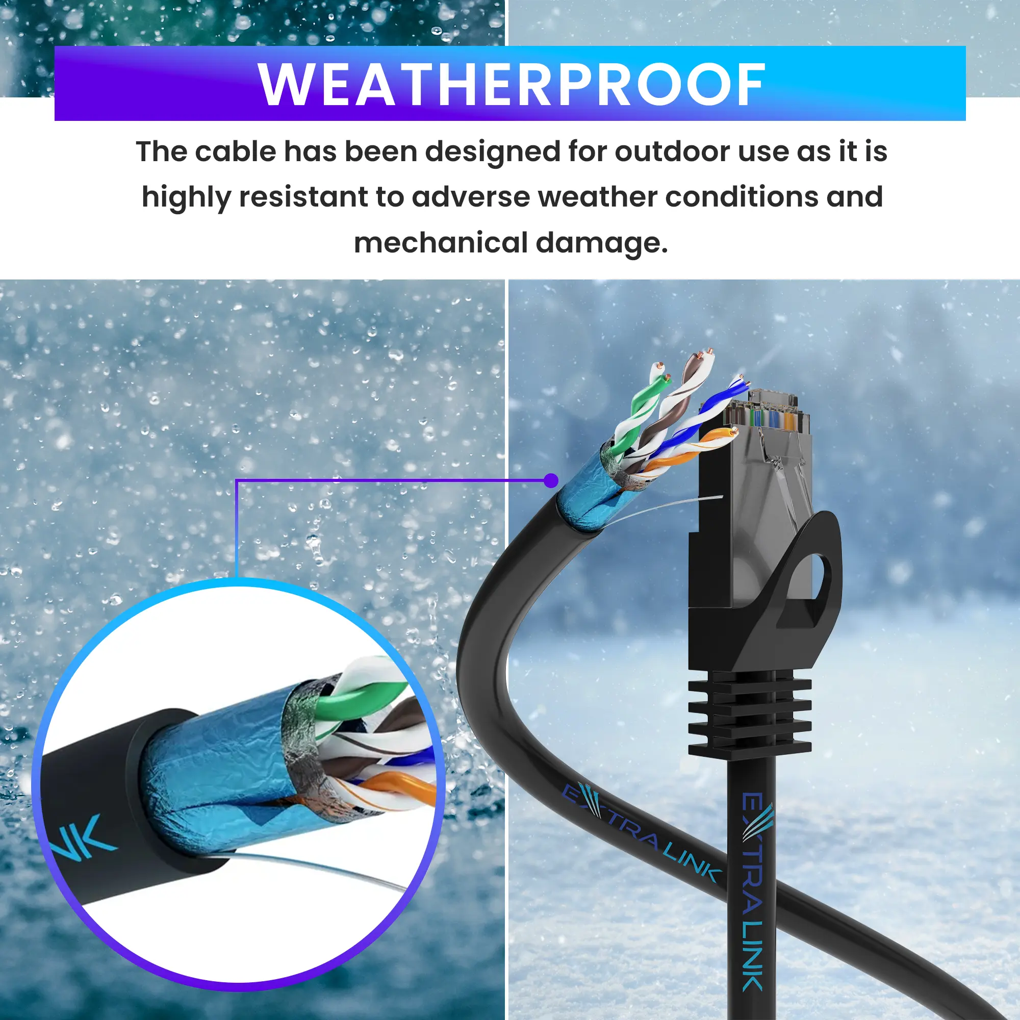 EXTRALINK CAT5E FTP (F/UTP) V2 OUTDOOR TWISTED PAIR 305M