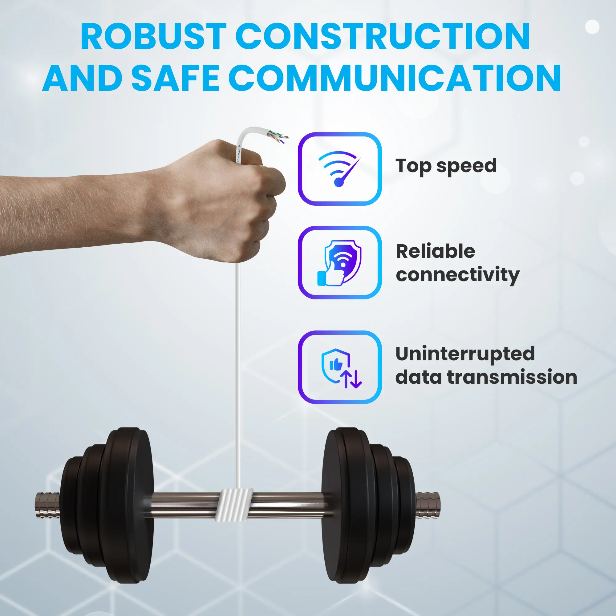 EXTRALINK CAT6 UTP (U/UTP) V2 PAR ENTRANÇADO INTERIOR 25M