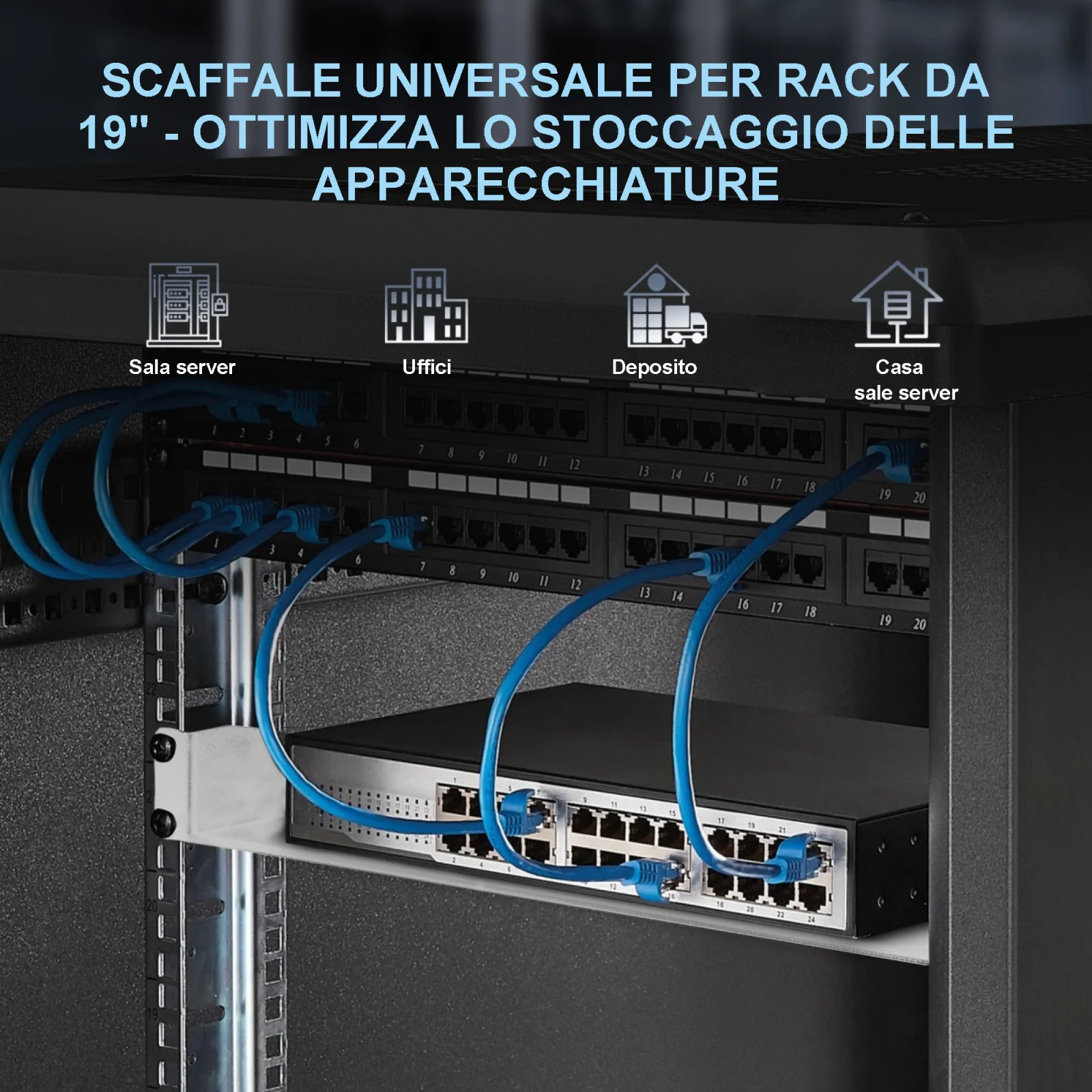 Extralink 1U 300mm grigio | ripiano | 19