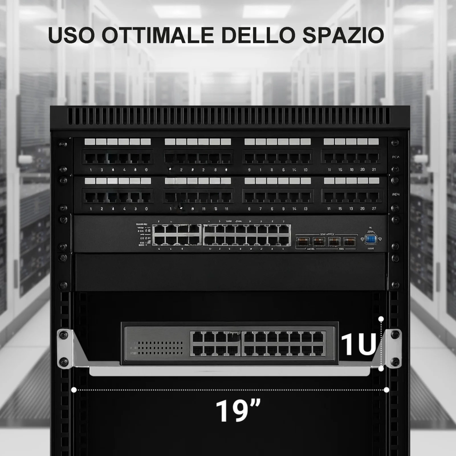 Extralink 1U 300mm grigio | ripiano | 19