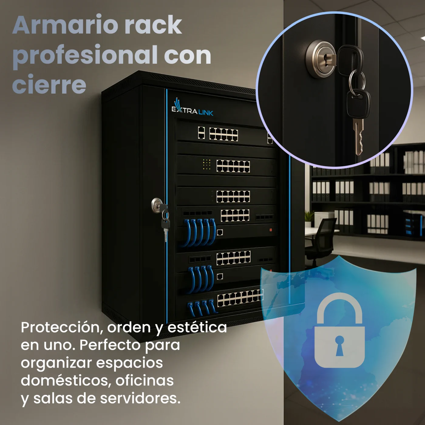 EXTRALINK Altura del ra&iacute;l del armario