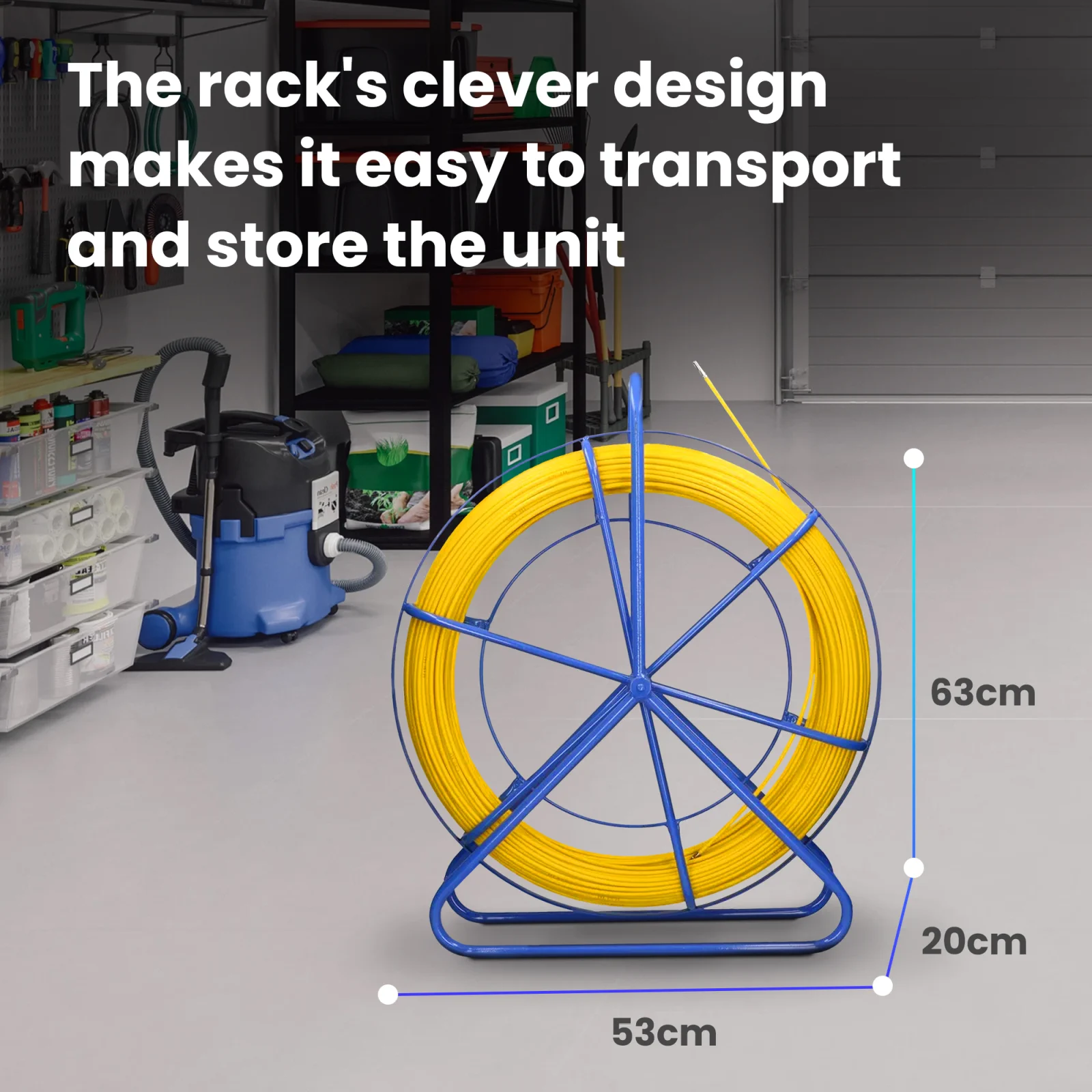 Extralink Pilot 4.5mm 100m | FRP fibra de vidrio, dia. 4.5mm, longitud 100m, amarillo