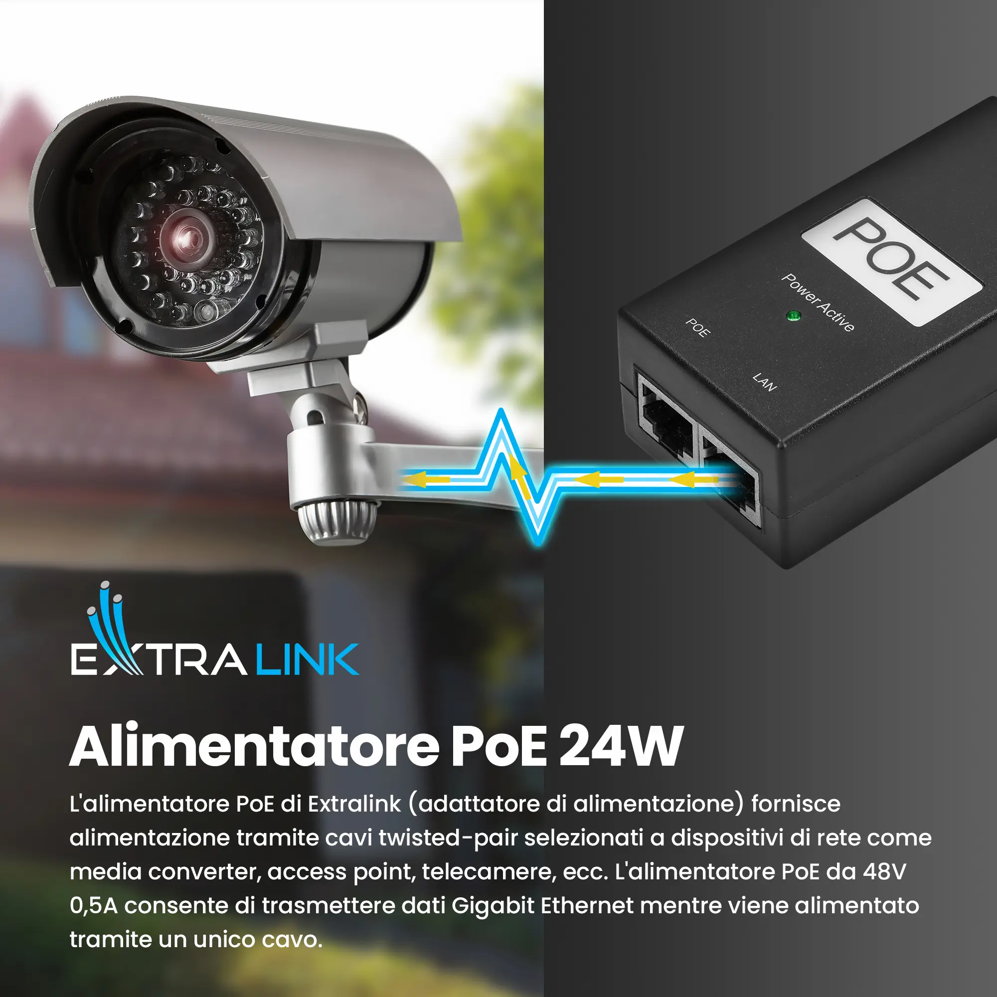 spina di alimentazione dell'adattatore extralink