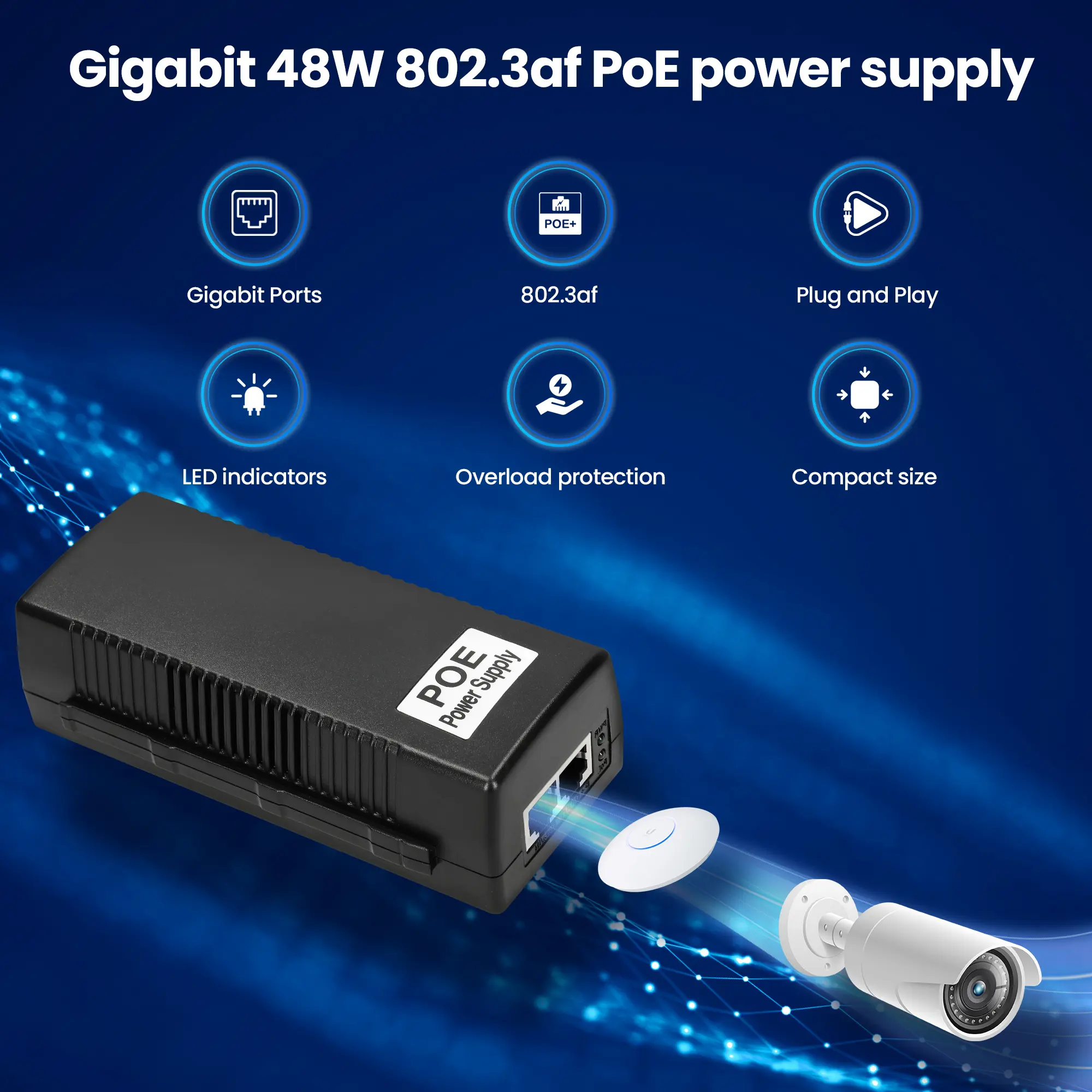 48v 1A 48W Poe-Netzteil