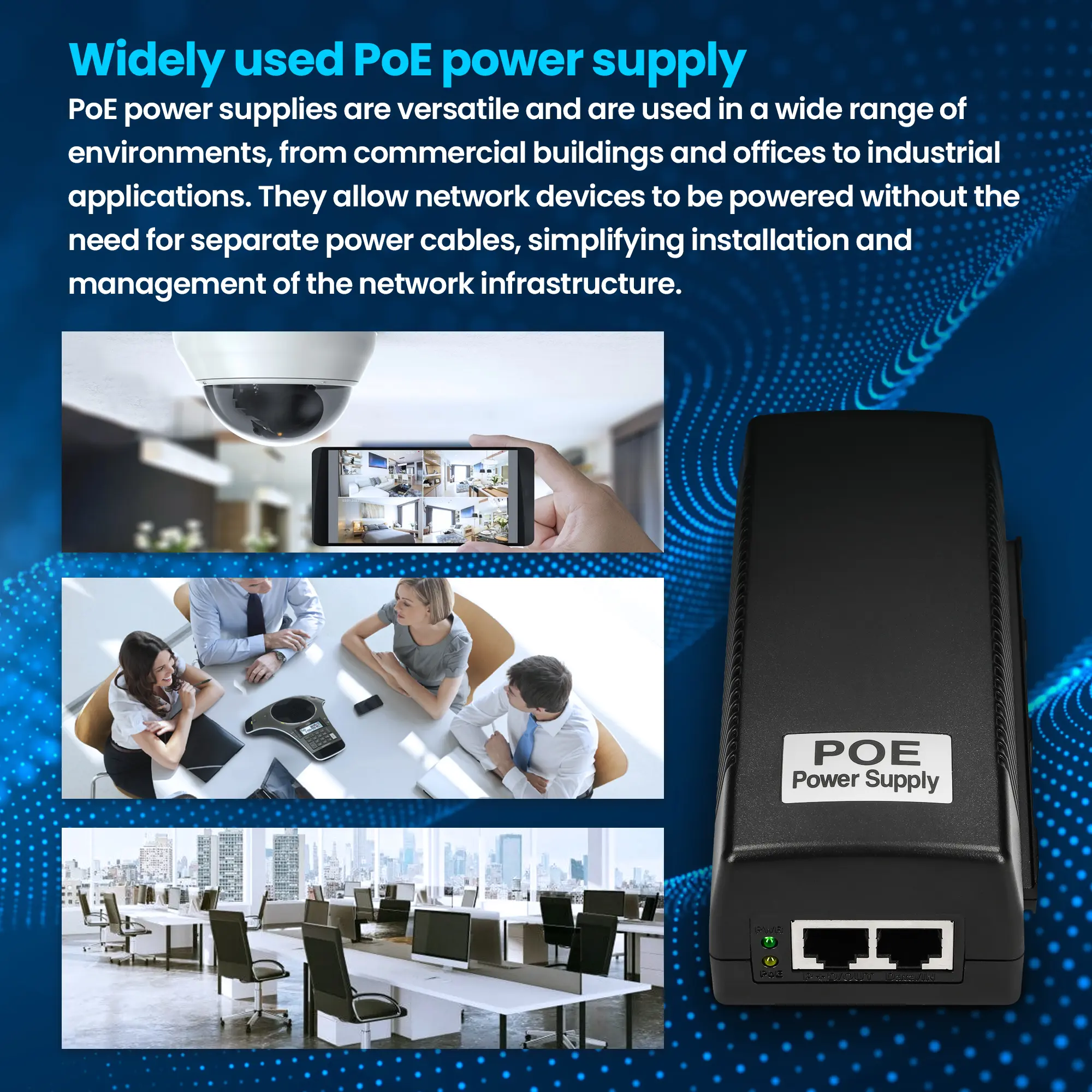 EXTRALINK POE-48-48W 48V 48W 1A GIGABIT STROMADAPTER MIT AC KABEL 802.3AF/AT