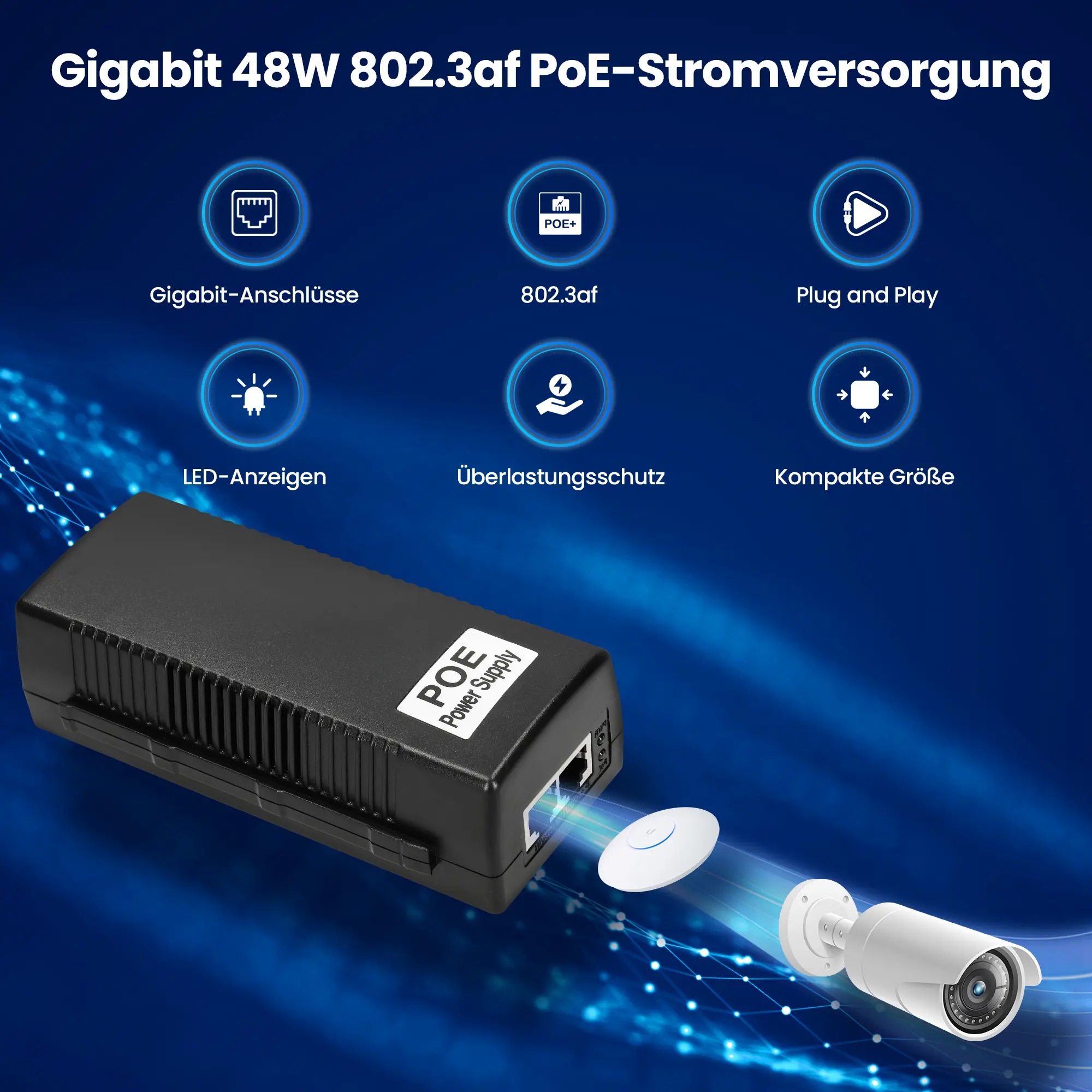48v 1A 48W Poe-Netzteil
