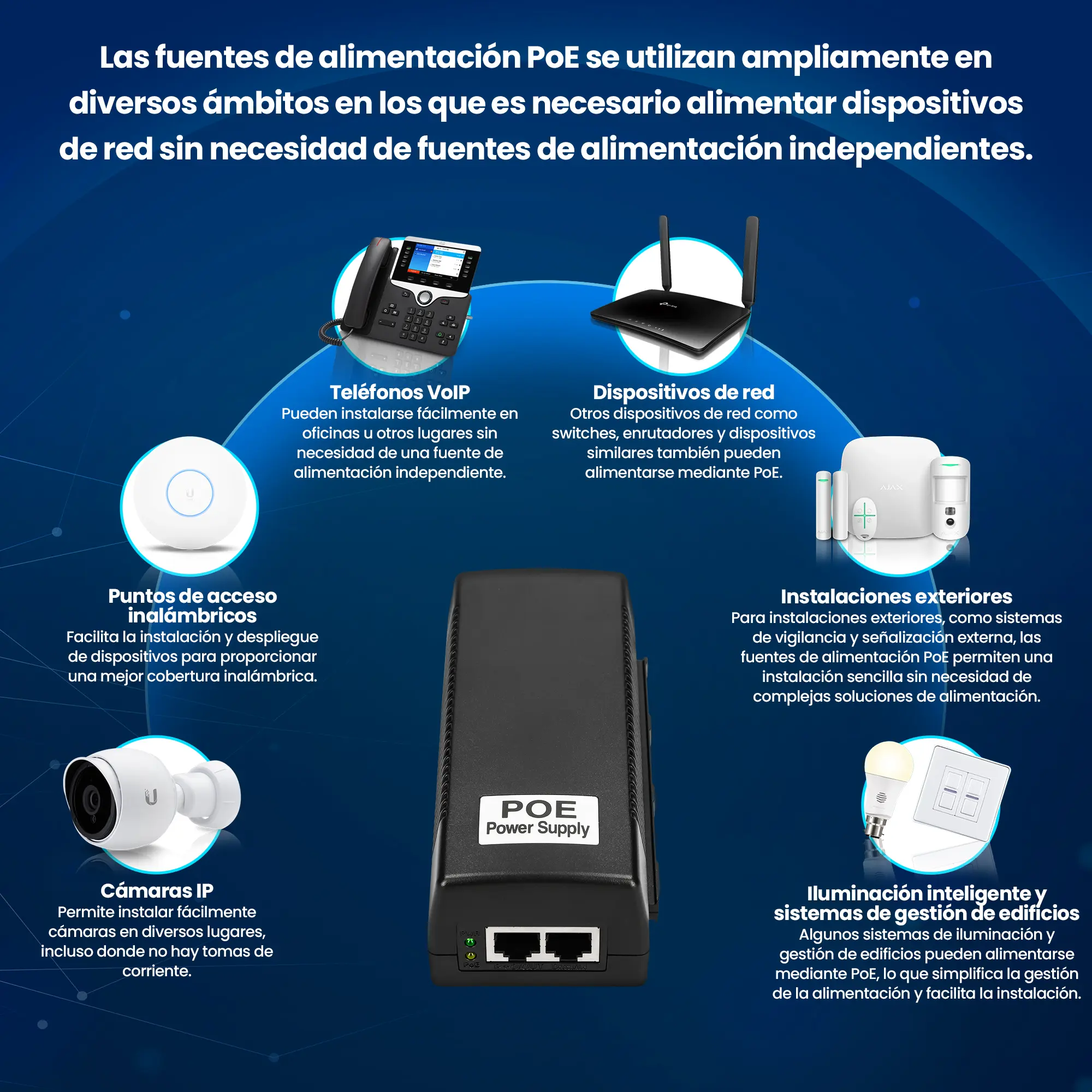 EXTRALINK POE-48-48W 48V 48W 1A ADAPTADOR DE CORRIENTE GIGABIT CON CABLE AC 802.3AF/AT