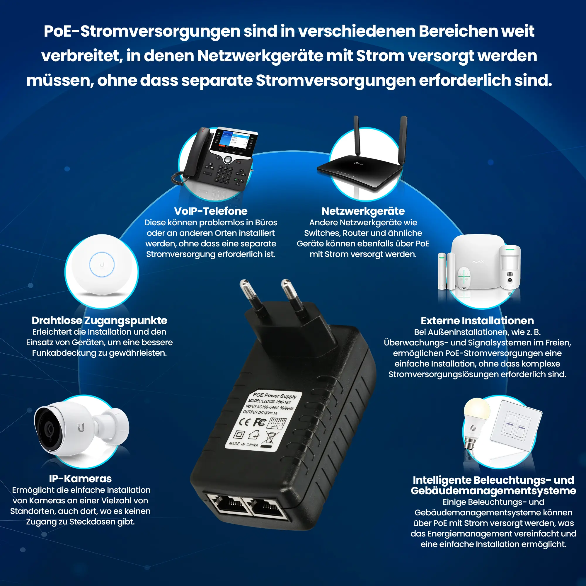 EXTRALINK POE-24-12W 24V 12W 0.5A NETZTEIL STECKER