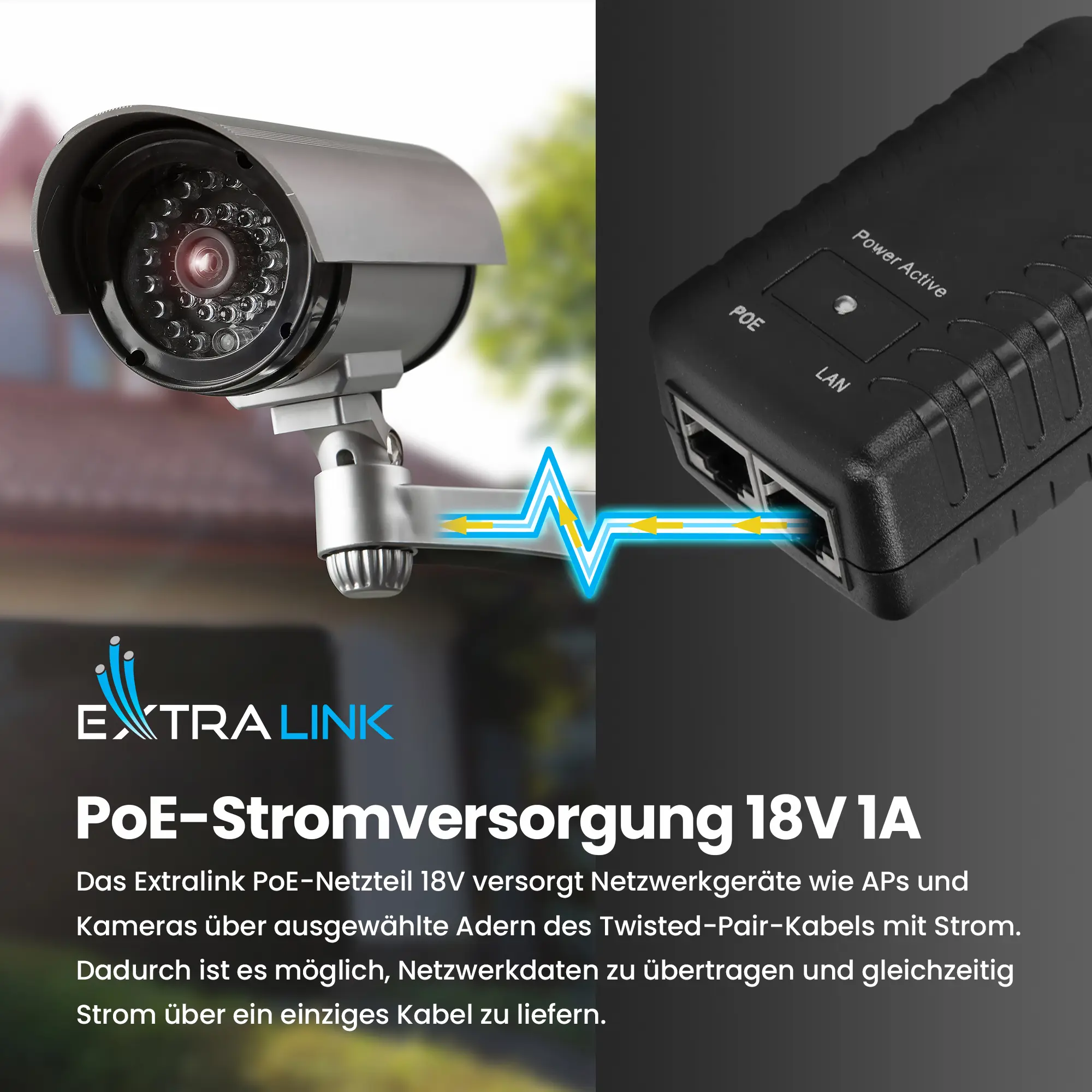 EXTRALINK POE-18-18W 18V 18W 1A NETZTEIL STECKER