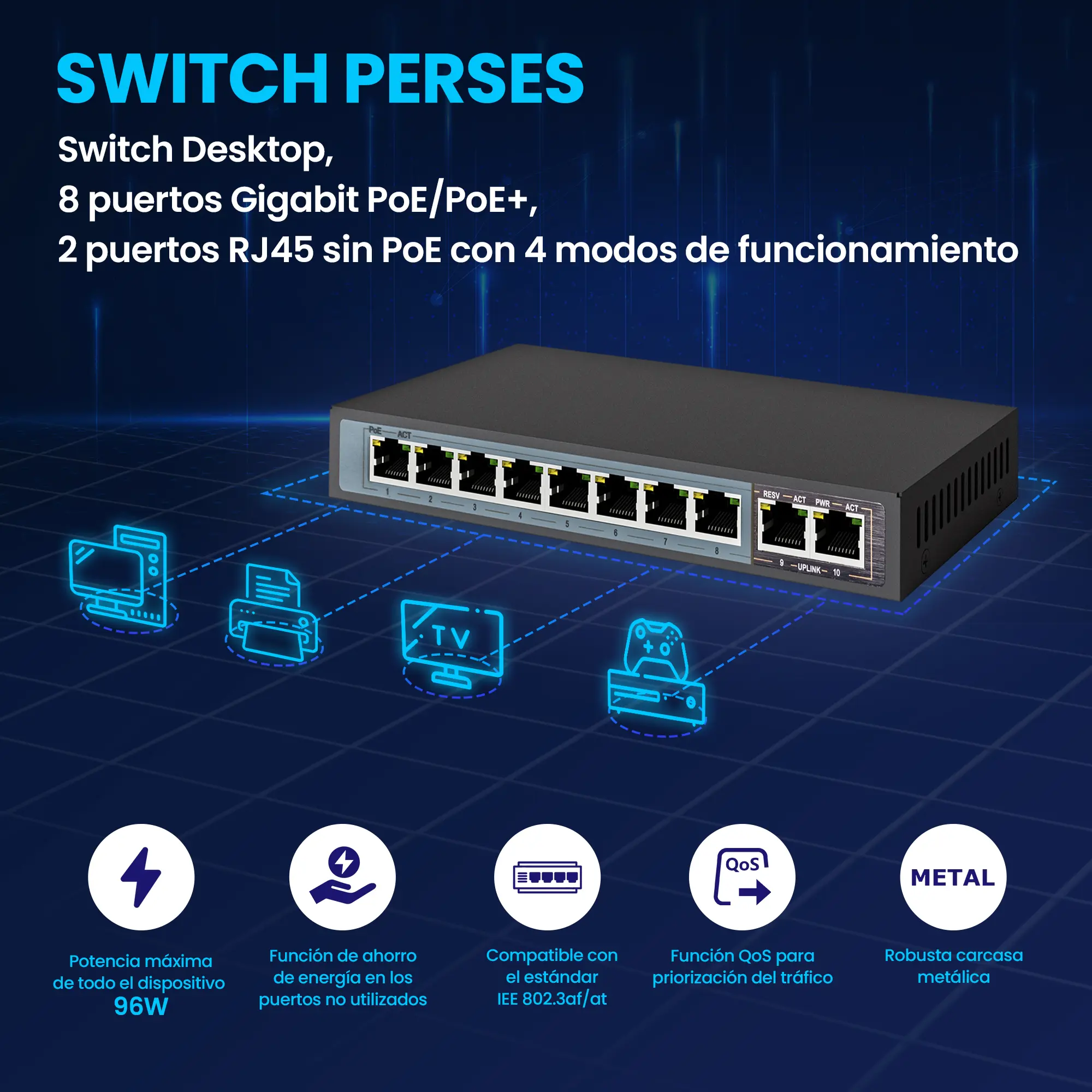 Extralink Perses Poe switch cctv