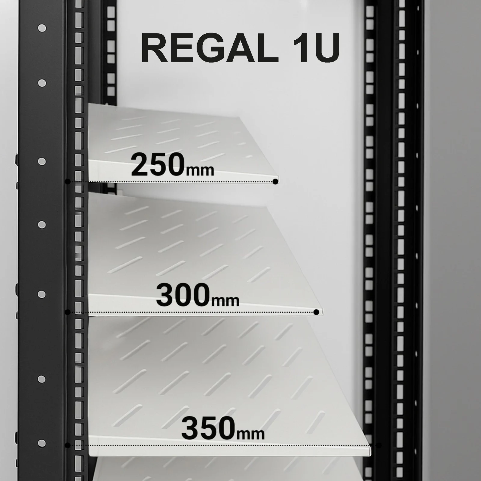 Extralink 1U 350mm grau | Fachboden | 19