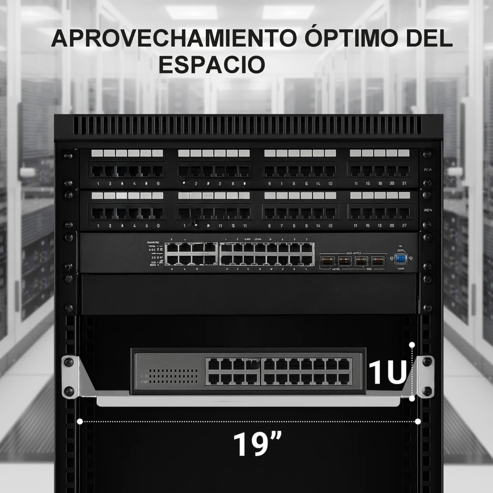 Extralink 1U 350mm gris | estante | 19
